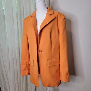 Orange Oversized Blazer